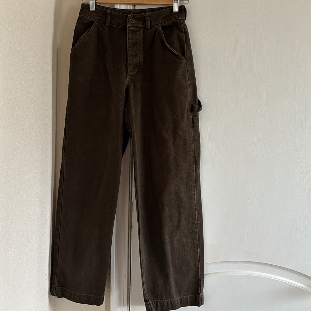 lacausa olive green carpenter pant
